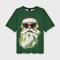 Футболка оверсайз женская Добрый Санта, цвет: 3D-принт