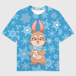 Женская футболка оверсайз Морковный кофе