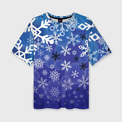 Женская футболка оверсайз Сказочный снегопад