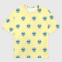 Футболка оверсайз женская Милые зубастые черепочки, цвет: 3D-принт