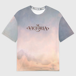 Женская футболка оверсайз Victoria 3 на фоне облаков