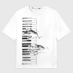 Футболка оверсайз женская Фортепианный концерт, цвет: 3D-принт