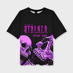 Футболка оверсайз женская Stalker skull, цвет: 3D-принт