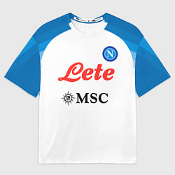 Футболка оверсайз женская Наполи форма гостевая, цвет: 3D-принт