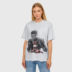 Футболка оверсайз женская The greatest - Muhammad Ali, цвет: 3D-принт — фото 2