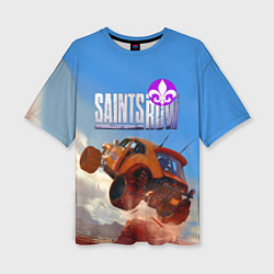 Футболка оверсайз женская Saints Row - extreme driving - shooter, цвет: 3D-принт