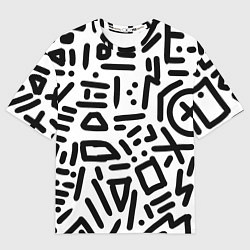 Футболка оверсайз женская Текстура паттерн, цвет: 3D-принт