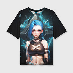 Футболка оверсайз женская Jinx arcane league of legends, цвет: 3D-принт