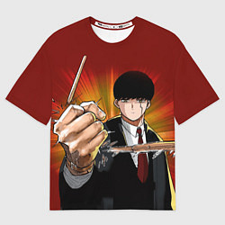 Женская футболка оверсайз Магия и мускулы - Мэш ломает палочку