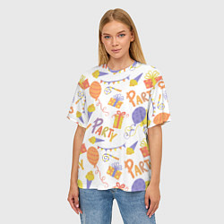 Футболка оверсайз женская Party style, цвет: 3D-принт — фото 2