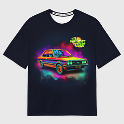 Футболка оверсайз женская My summer car Toyota Corolla E80 Bright, цвет: 3D-принт