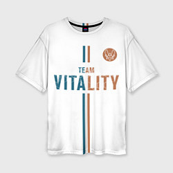 Футболка оверсайз женская Форма Team Vitality white, цвет: 3D-принт