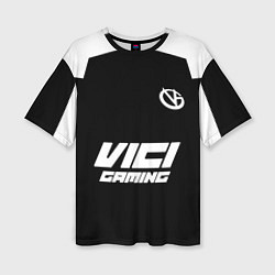 Футболка оверсайз женская Форма Vici Gaming black, цвет: 3D-принт
