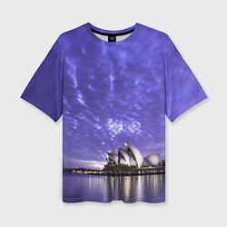 Женская футболка оверсайз Сидней в фиолетовом в закате