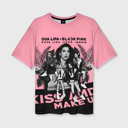 Женская футболка оверсайз Dua Lipa and Blackpink