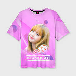 Женская футболка оверсайз Blackpink Lisa pink