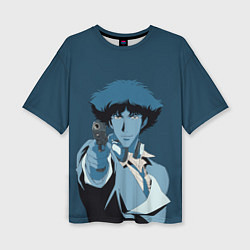 Футболка оверсайз женская Spike Spiegel blue, цвет: 3D-принт