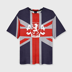 Женская футболка оверсайз Asking Alexandria британский флаг