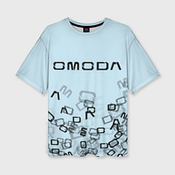 Футболка оверсайз женская Omoda letters pattern, цвет: 3D-принт