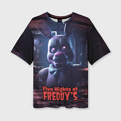 Женская футболка оверсайз Five Nights at Freddys Bonnie