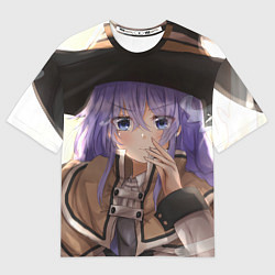 Футболка оверсайз женская Реинкарнация Безработного Roxy Megurdia, цвет: 3D-принт