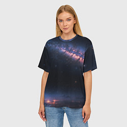 Футболка оверсайз женская Млечный путь в звездном небе, цвет: 3D-принт — фото 2