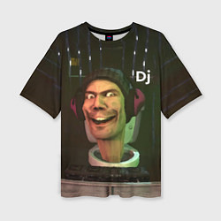 Футболка оверсайз женская Skibidi Toilet Dj, цвет: 3D-принт