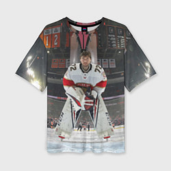 Футболка оверсайз женская Sergey Bobrovsky - Florida panthers - hockey, цвет: 3D-принт