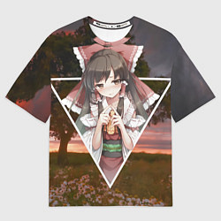 Футболка оверсайз женская Touhou Project Reimu, цвет: 3D-принт