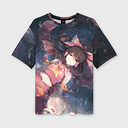 Женская футболка оверсайз Touhou Project Рейму Hakurei