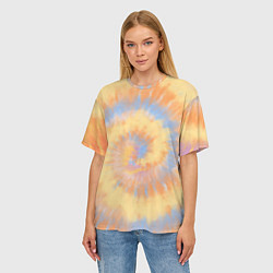 Футболка оверсайз женская Tie-Dye дизайн, цвет: 3D-принт — фото 2