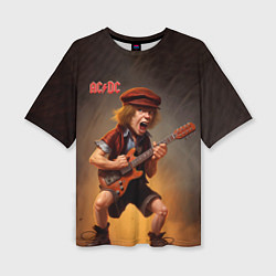 Женская футболка оверсайз ACDC art