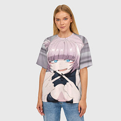 Футболка оверсайз женская Yofukashi no Uta Надзуна Нанакуса, цвет: 3D-принт — фото 2