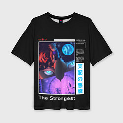 Футболка оверсайз женская Сатору Годжо сильнейший, цвет: 3D-принт