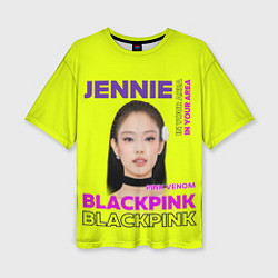 Футболка оверсайз женская Jennie - певица Blackpink, цвет: 3D-принт