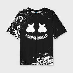 Футболка оверсайз женская Marshmello splash, цвет: 3D-принт