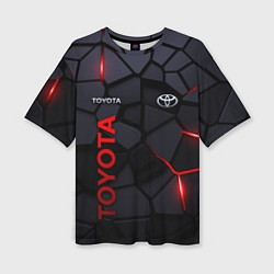 Футболка оверсайз женская Toyota - плиты с эффектом свечения, цвет: 3D-принт