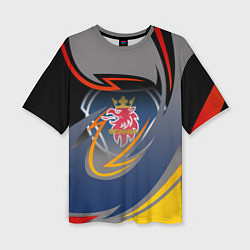 Футболка оверсайз женская Scania логотип, цвет: 3D-принт