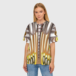 Футболка оверсайз женская Абстрактный рисунок по мотивам крыла бабочки, цвет: 3D-принт — фото 2