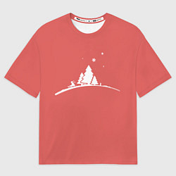 Женская футболка оверсайз Minimalistic Christmas