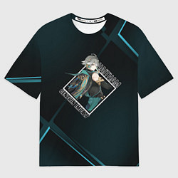 Женская футболка оверсайз Аль-Хайтам в ромбе