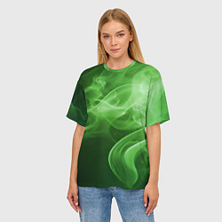 Футболка оверсайз женская Зеленый дым, цвет: 3D-принт — фото 2