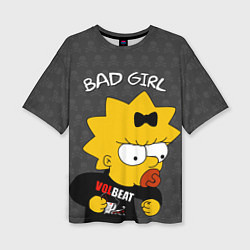 Женская футболка оверсайз Bad girl Мэгги