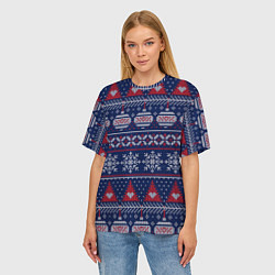 Футболка оверсайз женская New Years sweater, цвет: 3D-принт — фото 2