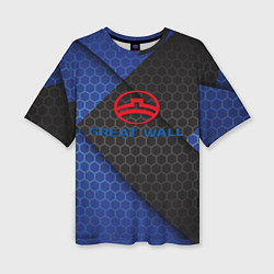 Футболка оверсайз женская Great wall logo, цвет: 3D-принт