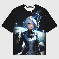 Футболка оверсайз женская Фурина и космос - Геншин Импакт, цвет: 3D-принт