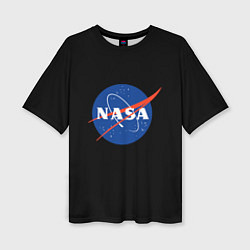 Женская футболка оверсайз NASA logo space