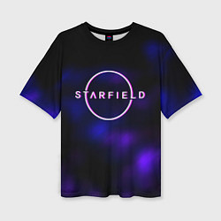 Футболка оверсайз женская Starfield тёмное небо из игры, цвет: 3D-принт