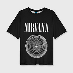 Женская футболка оверсайз Nirvana Inferno
