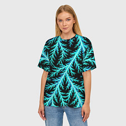 Футболка оверсайз женская Разряды электричества Tie Dye, цвет: 3D-принт — фото 2